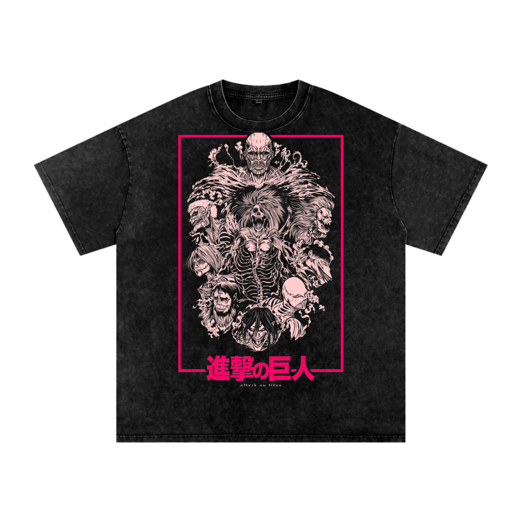 Snow Washed Oversized Cotton T-Shirt