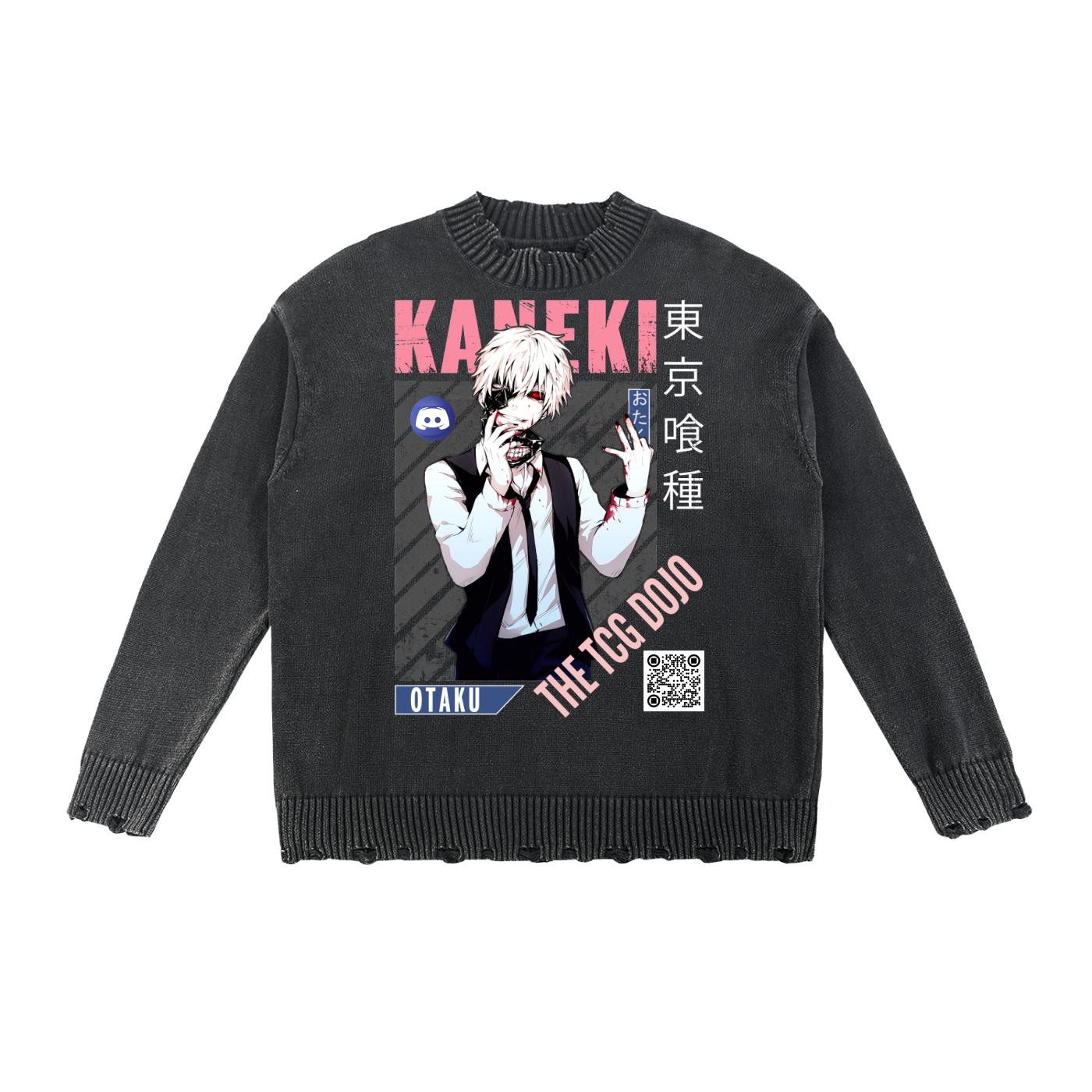 Vintage Washed Hand-Frayed Sweater